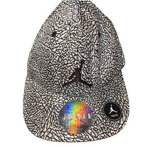 Air Jordan Youth Snapback Hat Black & White Speckled
